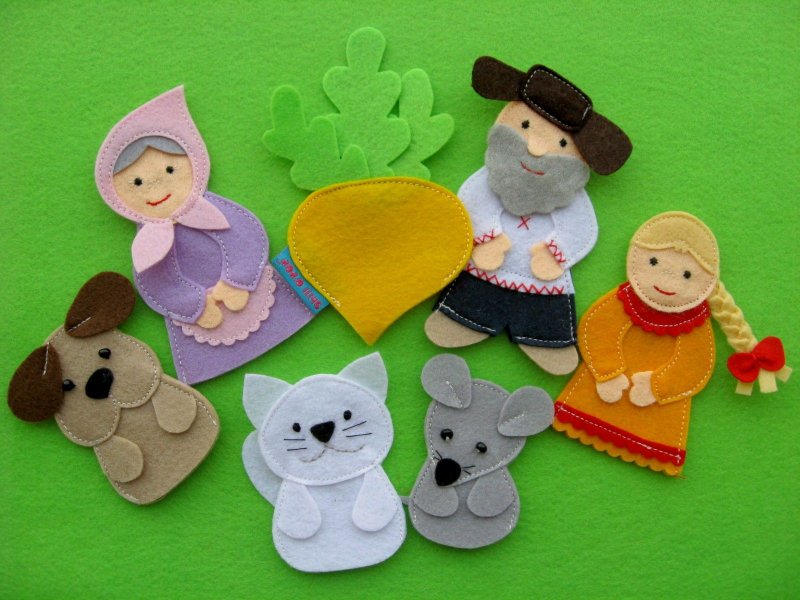 Герои сказки Репка для пальчикового театра