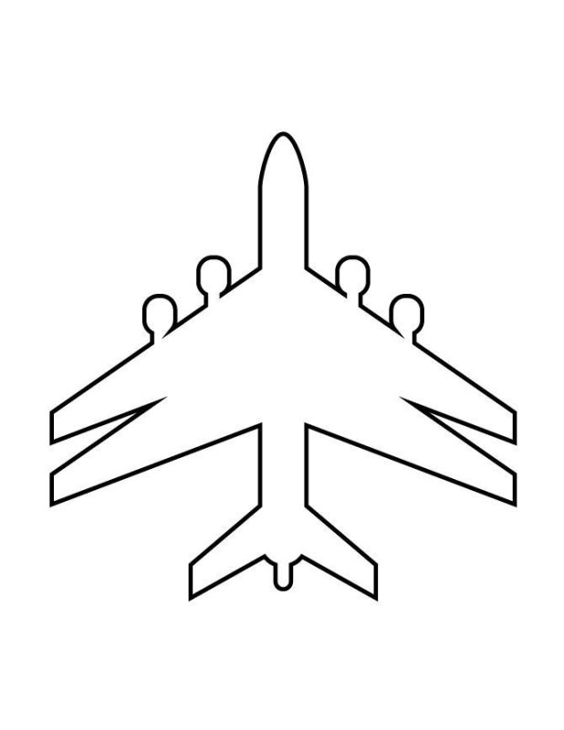 Самолет трафарет