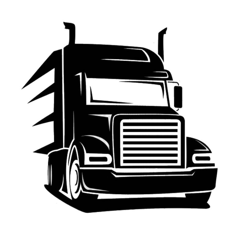 Грузовик трафарет