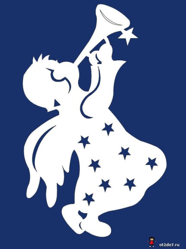 Новогодние ангелочки на окна