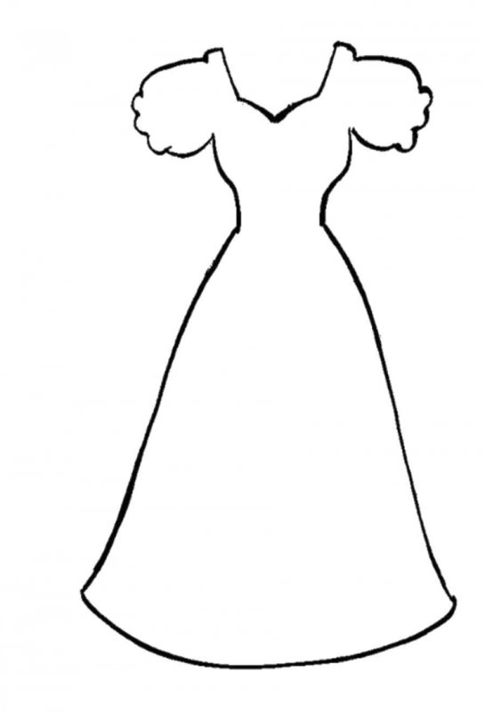 Платье трафареты для детей