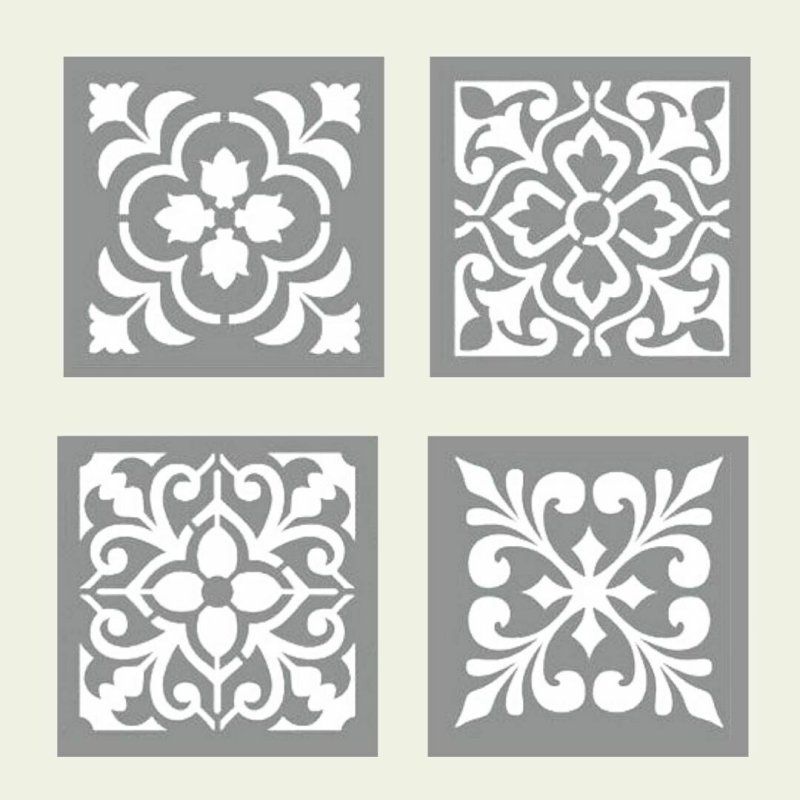 Трафарет плитка азулежу 10х10