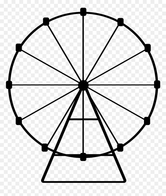 Колесо обозрения силуэт