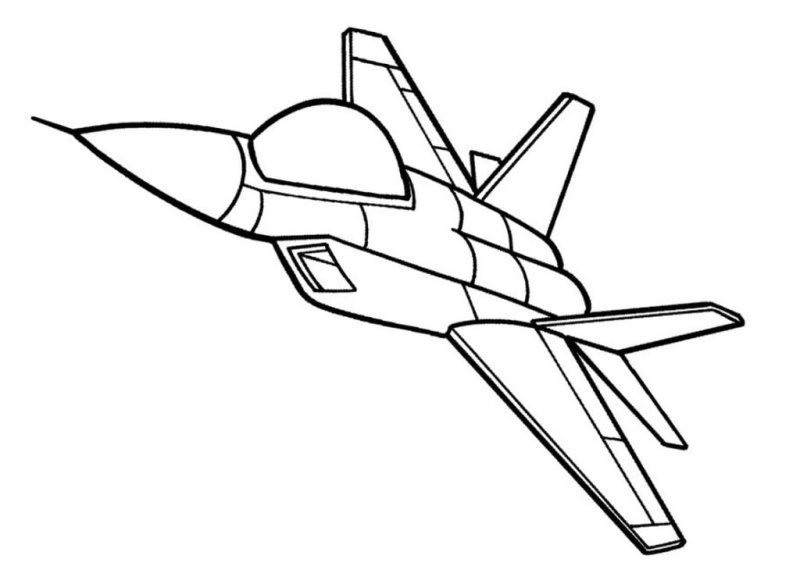 Самолет истребитель раскраска
