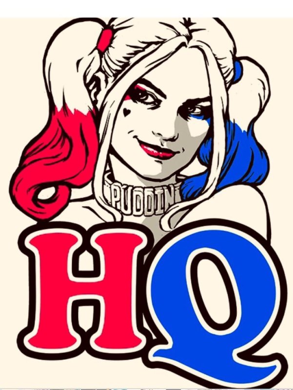 Харли Квинн трафарет