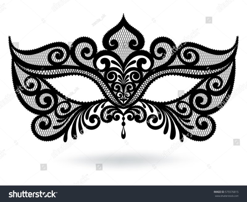 Маска карнавальная кружевная