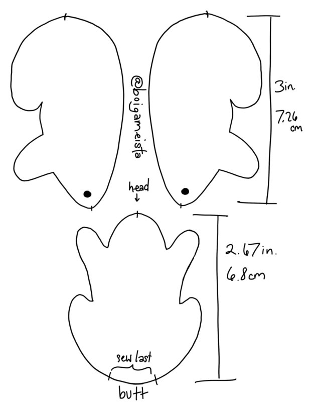 Frog Plushie pattern выкройка