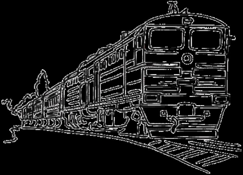 Поезд рисунок карандашом