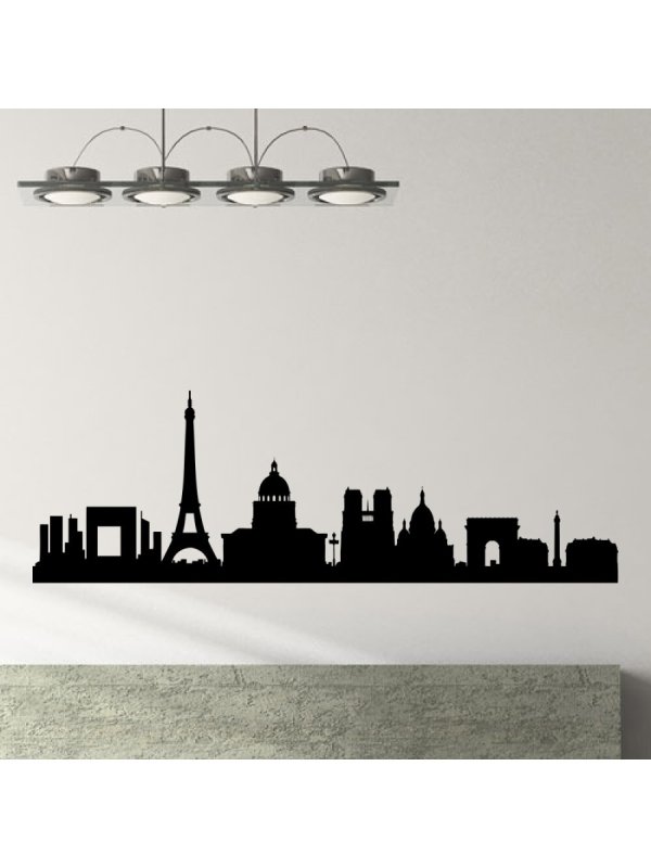 Силуэт города на стене