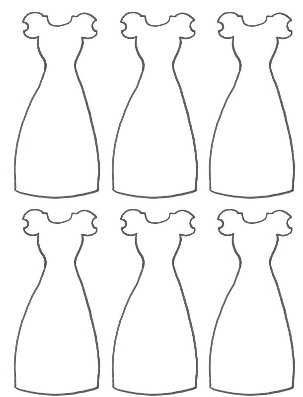 Трафарет платья