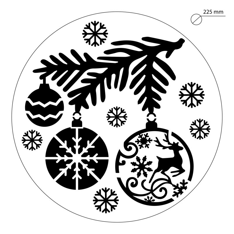 Новогодние шары на окна