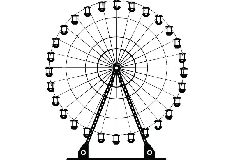 Колесо обозрения силуэт