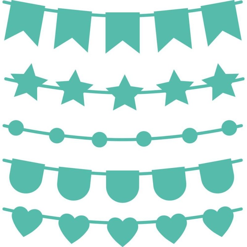 Гирлянда трафарет для вырезания