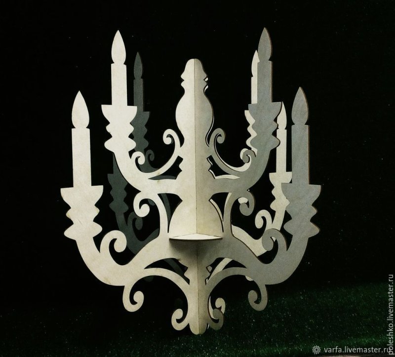 Канделябр из картона