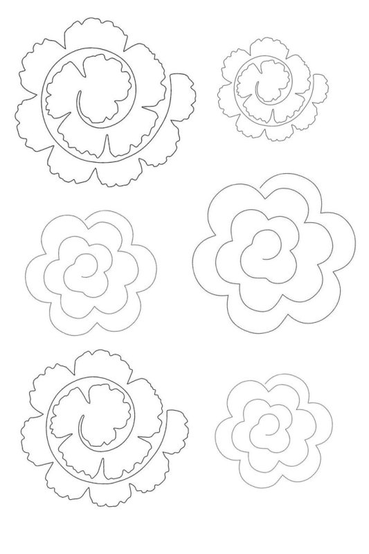 Заготовки для бумажных цветов