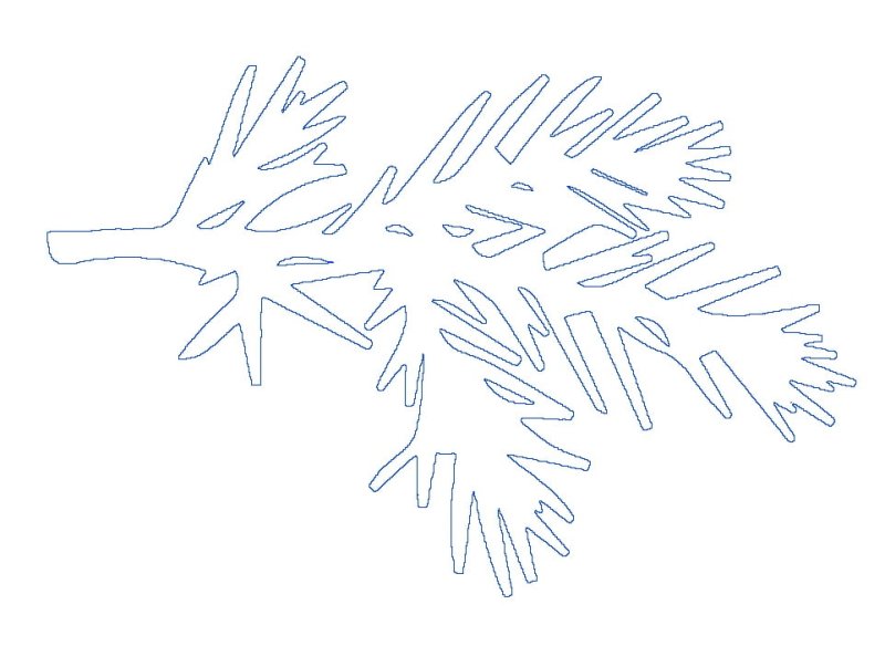 Елочная ветка на окно