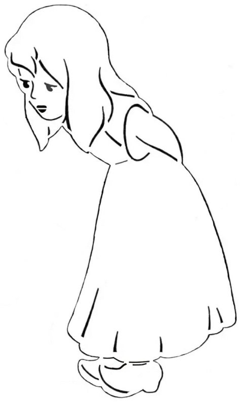 Герда из снежной королевы вытынанка