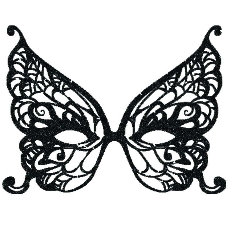 Ажурная маска бабочка