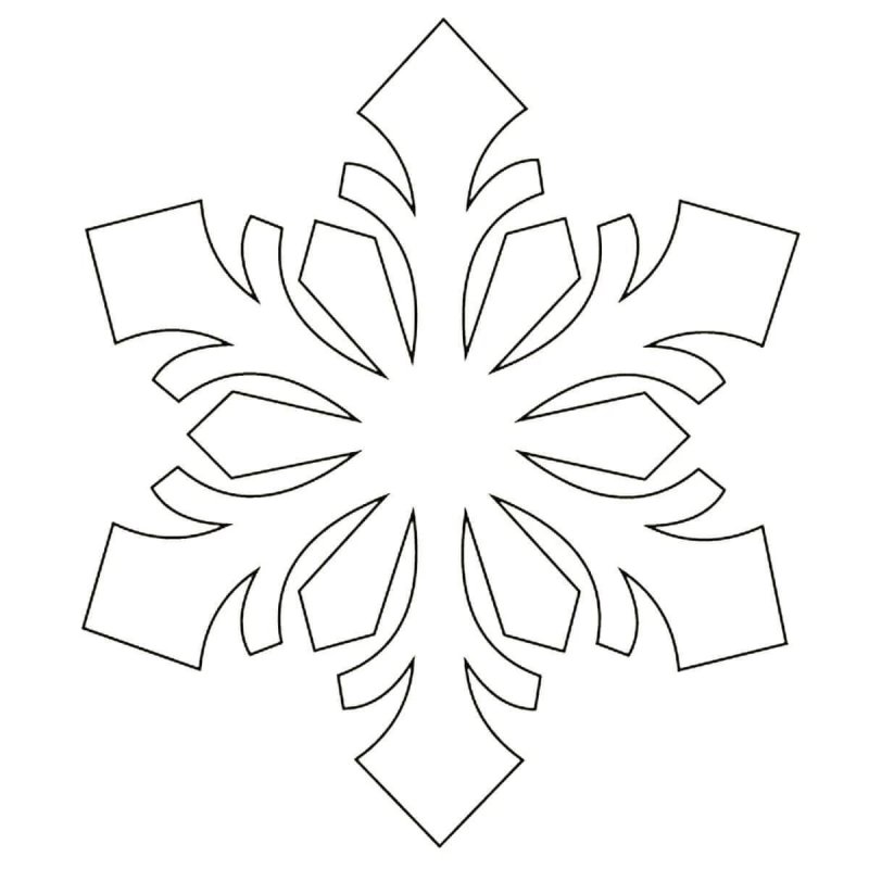 Новогодние снежинки трафареты