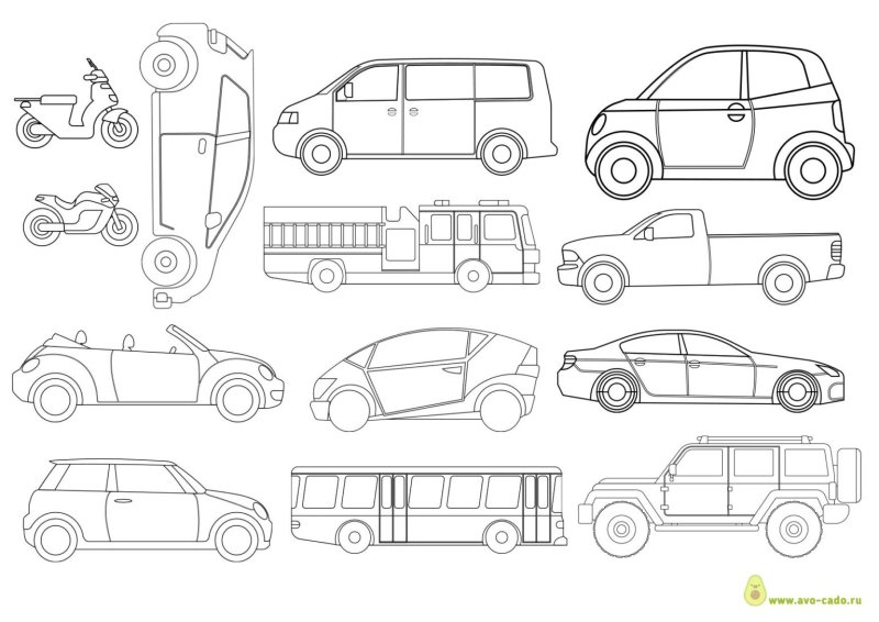 Машина трафарет для детей