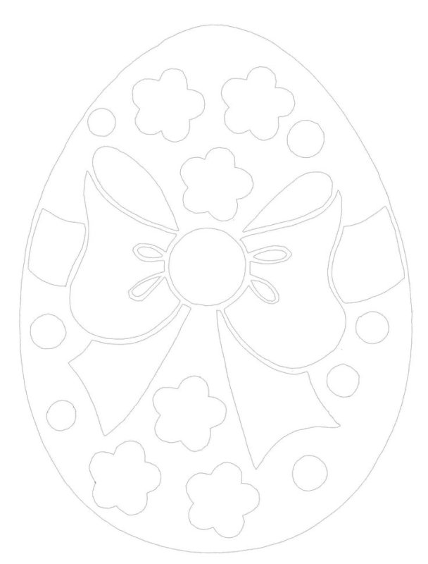 Трафареты пасхальных яиц для раскрашивания