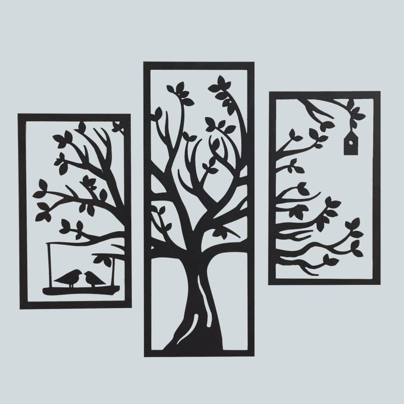 Панно триптих дерево