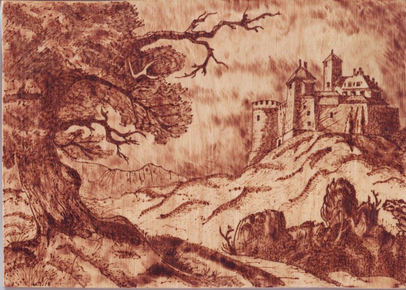 Узоры выжигателем по дереву