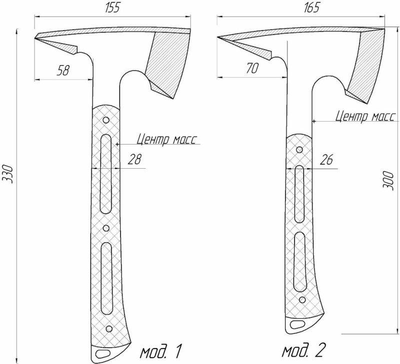 Тактический топор м48 чертеж