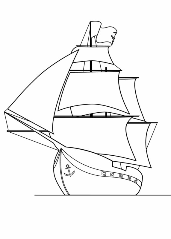 Трафарет "кораблик"