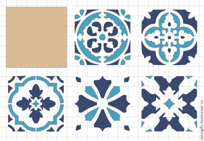 Покраска кафельной плитки трафареты