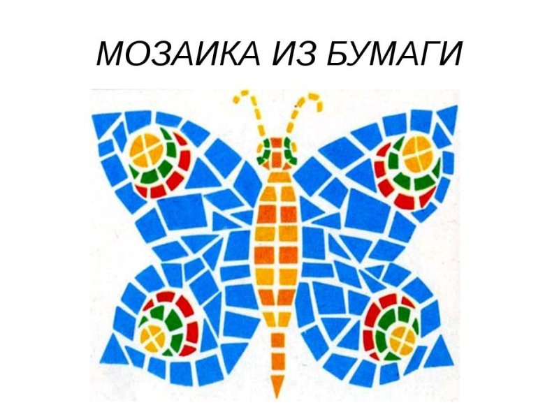 Бумажная мозаика для малышей