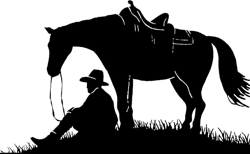 Ковбой силуэт