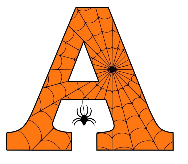 Шаблоны букв для Хэллоуина