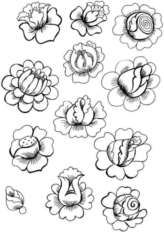 Полхов-Майданская роспись раскраска