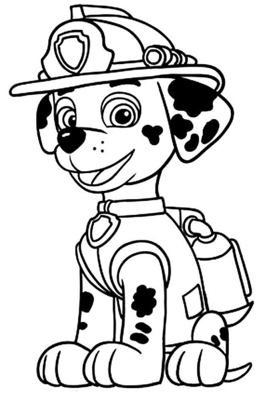 Мега Маршал Щенячий патруль раскраска