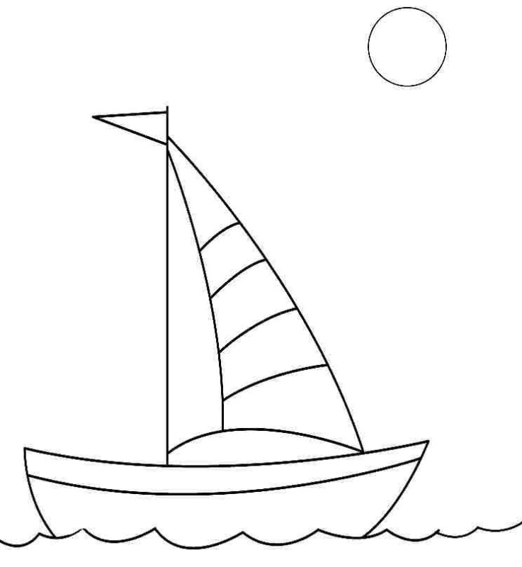 Корабль рисунок для детей