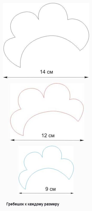 Гребень курицы шаблон