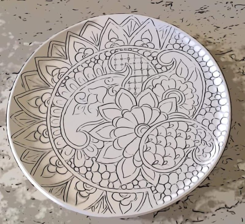 Узоры для росписи тарелок