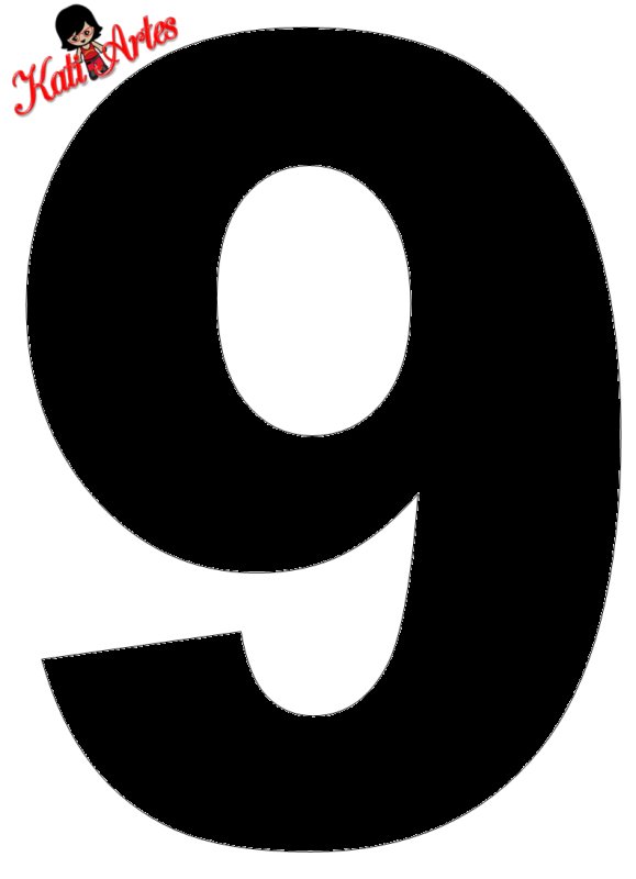 Цифра 9 макет