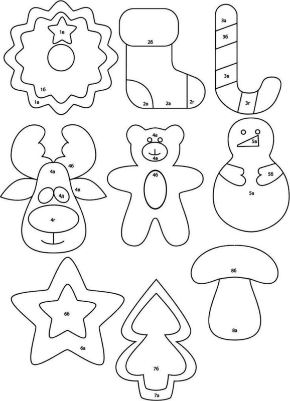 Игрушки из фетра выкройки