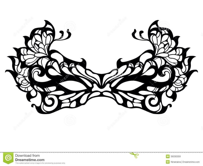 Ажурная маска эскиз