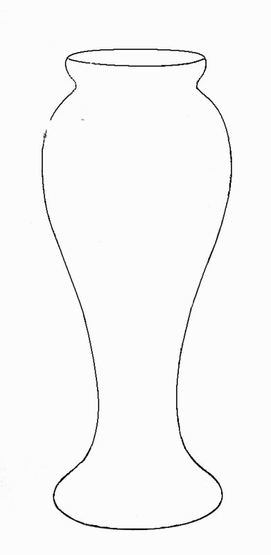 Шаблон ваза для цветов