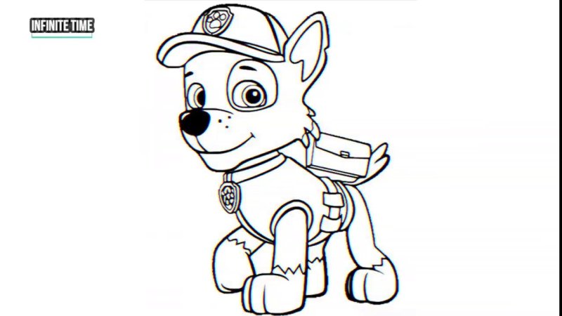 Гонщик Щенячий патруль раскраска