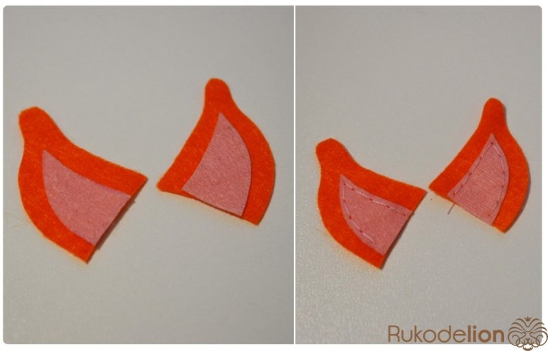 Ушки белочки из фетра