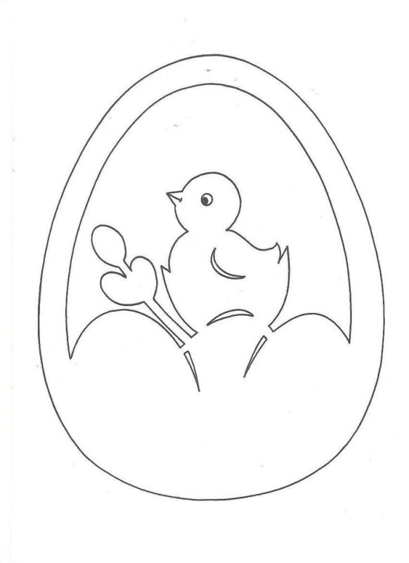 Пасхальный трафарет для вырезания