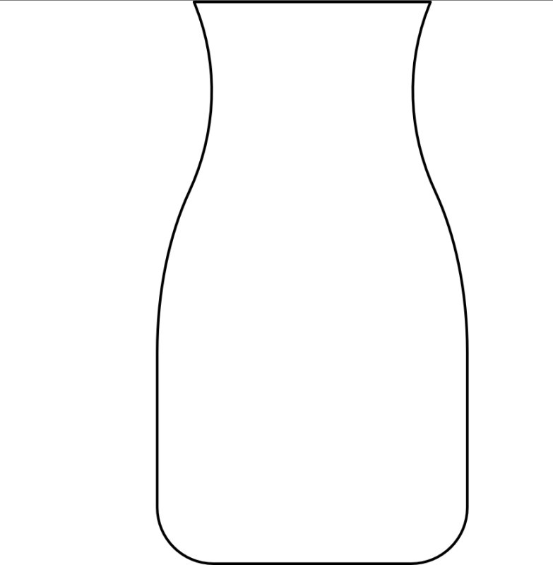 Трафарет вазы для цветов