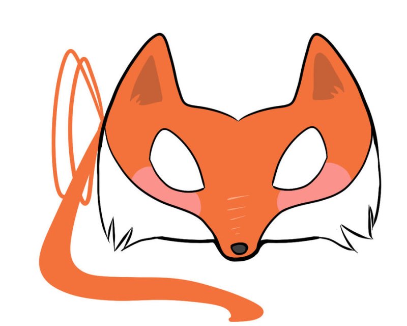 Маска лисы шаблон