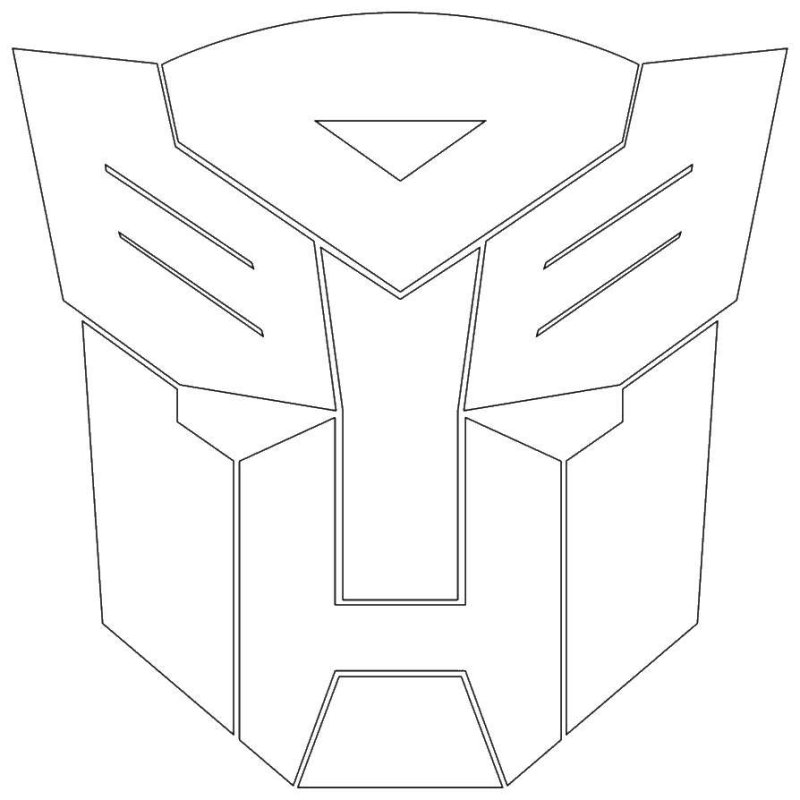 Маска Бамблби раскраска