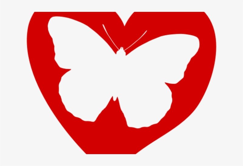 Шаблоны бабочек и сердечек