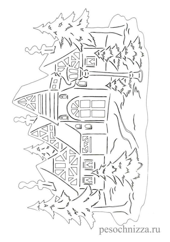 Трафареты на окна новогодние